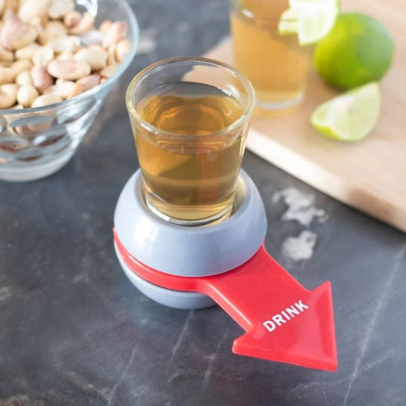 Spin the Shot Drinking Game for Bachelor Party, Friends & Family Nights | Fun with Spinner & Glass | Drinking Roulette Adult Party Supplies