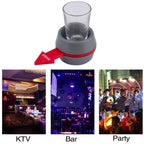 Spin the Shot Drinking Game for Bachelor Party, Friends & Family Nights | Fun with Spinner & Glass | Drinking Roulette Adult Party Supplies