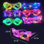 ZYOZ (Pack of 6) LED Party Goggles – Glow in the Dark Random Design Sunglasses  for Kids Birthday Theme Costume Return(random colour)
