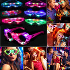 ZYOZ (Pack of 6) LED Party Goggles – Glow in the Dark Random Design Sunglasses  for Kids Birthday Theme Costume Return(random colour)