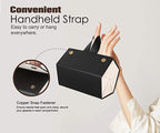 Foldable Sunglasses Organizer Case, Storage Leather Multi Glass Case, Women's Foldable Glasses Case Multi Hanging Eyewear Holder Display for Men (BLACK)