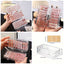3 Fold Transparent Nail Organizer Case, Portable Nail Storage Box With Multiple Compartments For Nail Art Tools, Ideal For Jewelry, Travel & Home Use
