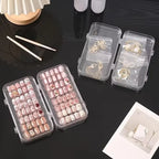 3 Fold Transparent Nail Organizer Case, Portable Nail Storage Box With Multiple Compartments For Nail Art Tools, Ideal For Jewelry, Travel & Home Use