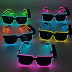 Zyoz™ LED Thug Life Wireless Glasses – Pixel Wave Neon Glow Sunglasses