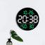 Large Digital Wall Clock Timer, Remote Controll, 2 Alarms, LED Display,Temperature for Living Room, Bedroom, Desk, Mounted, Gift for Elderly (Hexa Black)