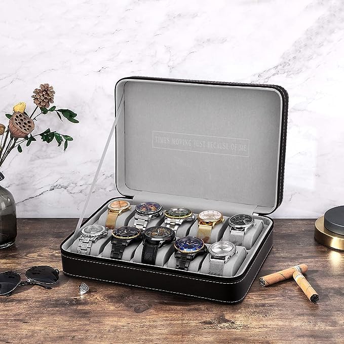 ZYOZ Styleys Watch Box 12 Slots Travel Watch Storage Case Zipper Wristwatch Organizer Box Organizer Secondary image